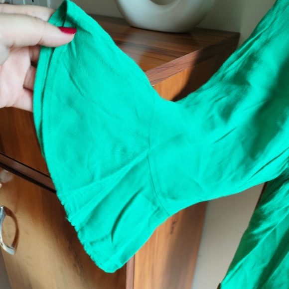 Plus Size Mint Peplum Top - Picture 9 of 11